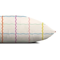 In My Happy Place Wavy Grid Pillow