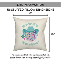 Howdy Darlin Disco Cowgirl Pillow