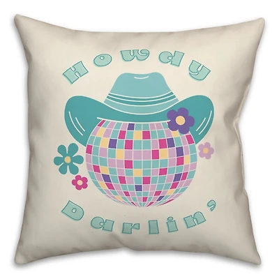 Howdy Darlin Disco Cowgirl Pillow