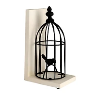 Black Metal Bird Cage Bookend
