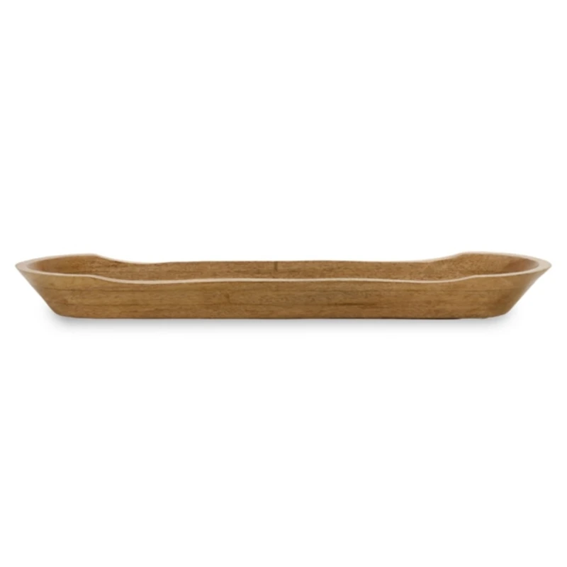 Mango Wood Oblong Decorative Bowl