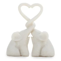 Faux Marble Elephant Heart Figurine
