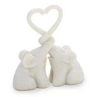 Faux Marble Elephant Heart Figurine