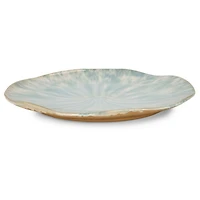 Blue Glazed Ceramic Decorative Tray