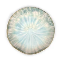 Blue Glazed Ceramic Decorative Tray