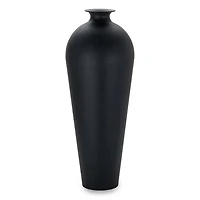Matte Black Metal Floor Vase, 31 in.