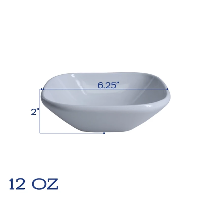 Alabaster Porcelain Square 12-pc. Dinnerware Set