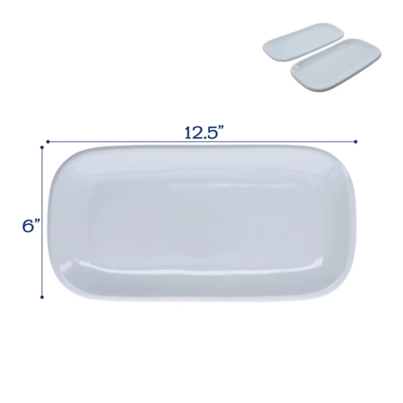 Alabaster Porcelain Serving Platters