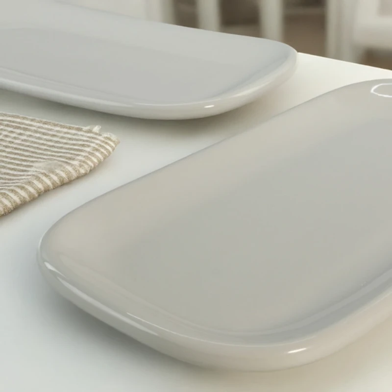 Alabaster Porcelain Serving Platters