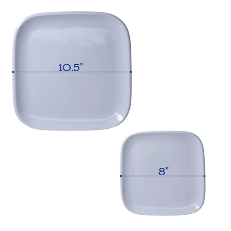 Alabaster Porcelain Square 16-pc. Dinnerware Set