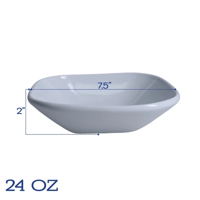 Alabaster Porcelain Square 16-pc. Dinnerware Set