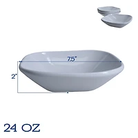 Alabaster Porcelain Dinner Bowls, Set of 4