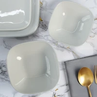 Alabaster Porcelain Dinner Bowls, Set of 4
