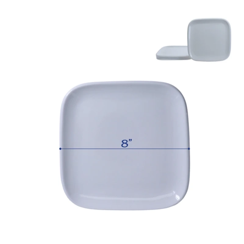 Alabaster Porcelain Salad Plates, Set of 4