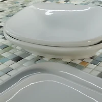 Alabaster Porcelain Serving Bowls, Set of 2