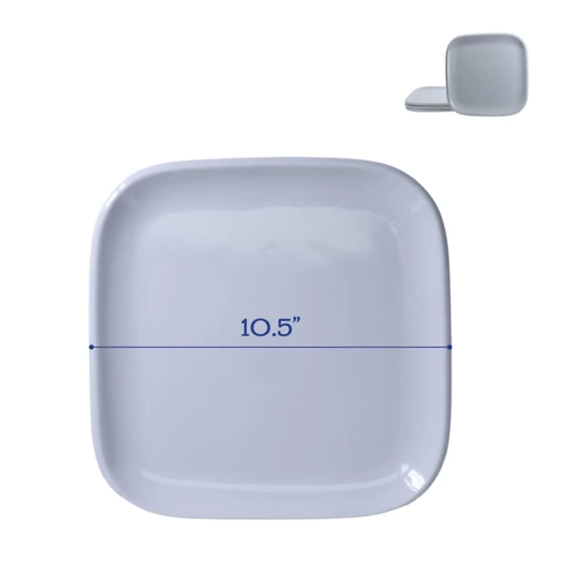 Alabaster Porcelain Dinner Plates, Set of 4