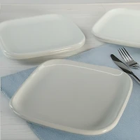 Alabaster Porcelain Dinner Plates, Set of 4
