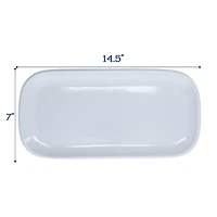 Alabaster Porcelain Serving Trays, Set of 2