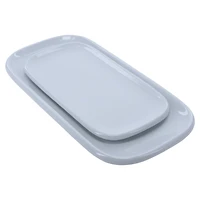 Alabaster Porcelain Serving Trays, Set of 2