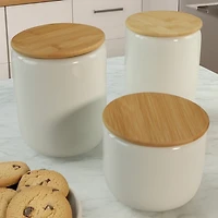 Alabaster Porcelain Canisters, Set of 3