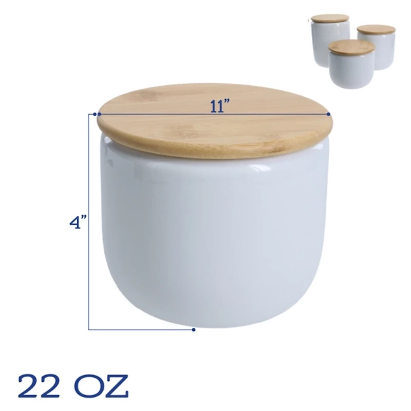 Alabaster Porcelain Canisters, Set of 3