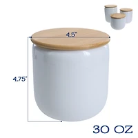 Alabaster Porcelain Canisters, Set of 3