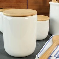 Alabaster Porcelain Canisters, Set of 3