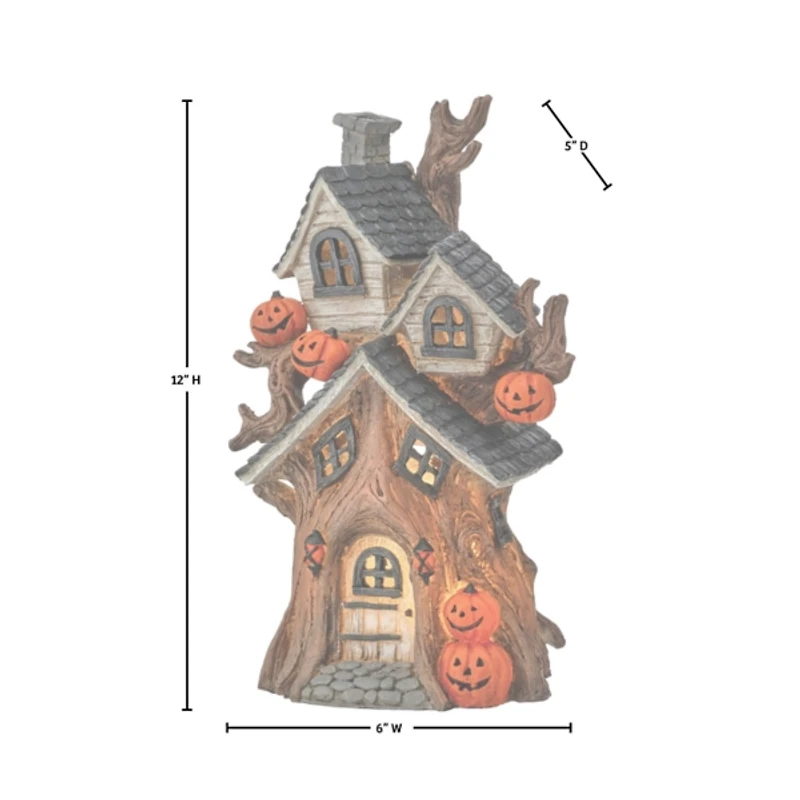 LED Haunted House Figurine, 12 in.