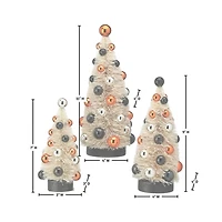 Halloween Sisal Trees, Set of 3