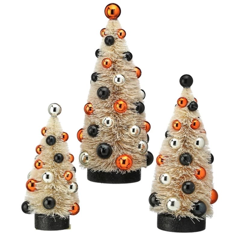 Halloween Sisal Trees, Set of 3