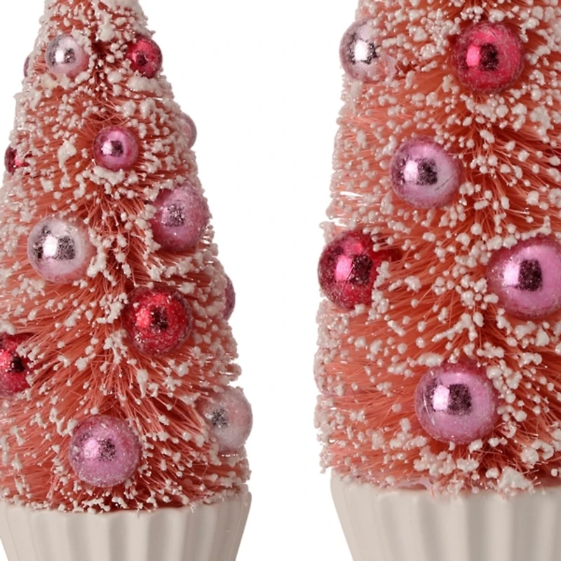 Sisal Cupcake Christmas Trees, Set of 2