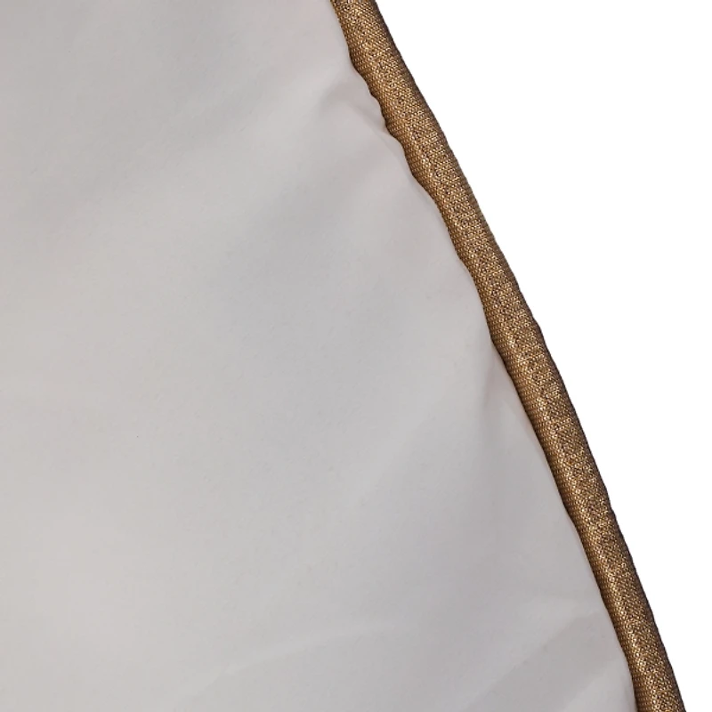 Dupion Plaid Brown Velvet Christmas Tree Skirt