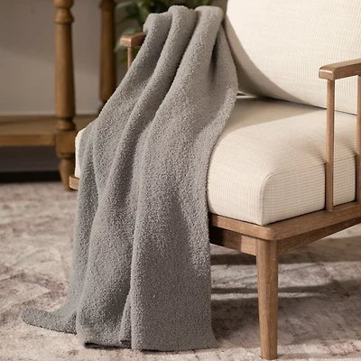Gray Solid Cloud Throw