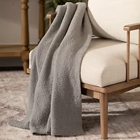 Gray Solid Cloud Throw