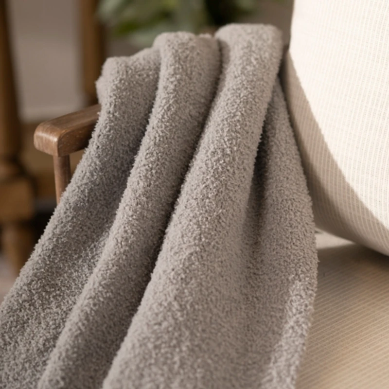 Gray Solid Cloud Throw