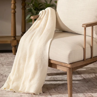 Ivory Solid Cloud Throw