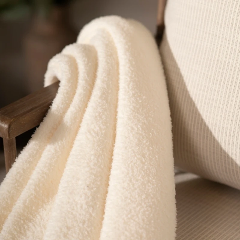 Ivory Solid Cloud Throw