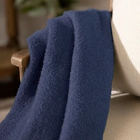 Blue Solid Cloud Throw