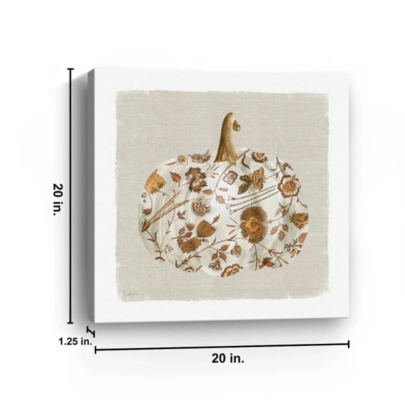 Pumpkin Floral I Canvas Art Print