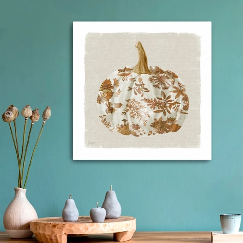 Pumpkin Floral II Canvas Art Print