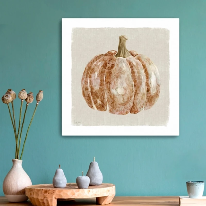 Pumpkin Floral III Canvas Art Print