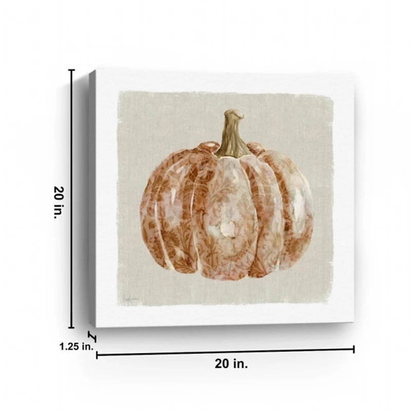 Pumpkin Floral III Canvas Art Print