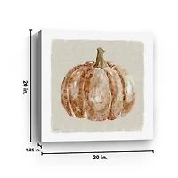 Pumpkin Floral III Canvas Art Print