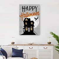 Happy Halloween Haunted House Canvas Print, 24x36