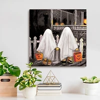 Trick or Treat Ghosts Halloween Canvas Art Print