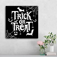 Black & White Trick or Treat Canvas Art Print
