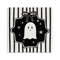 Black & White Friendly Ghost Canvas Art Print