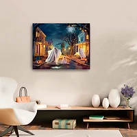 Halloween Street Party Canvas Art Print, 24x30