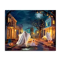 Halloween Street Party Canvas Art Print, 24x30