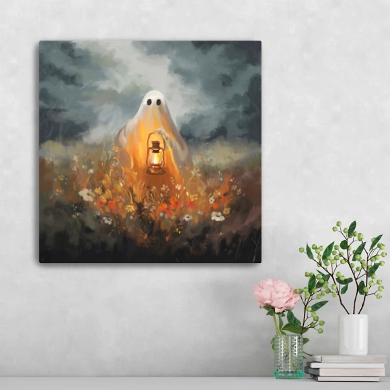 Boo in the Garden Canvas Art Print